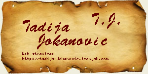 Tadija Jokanović vizit kartica